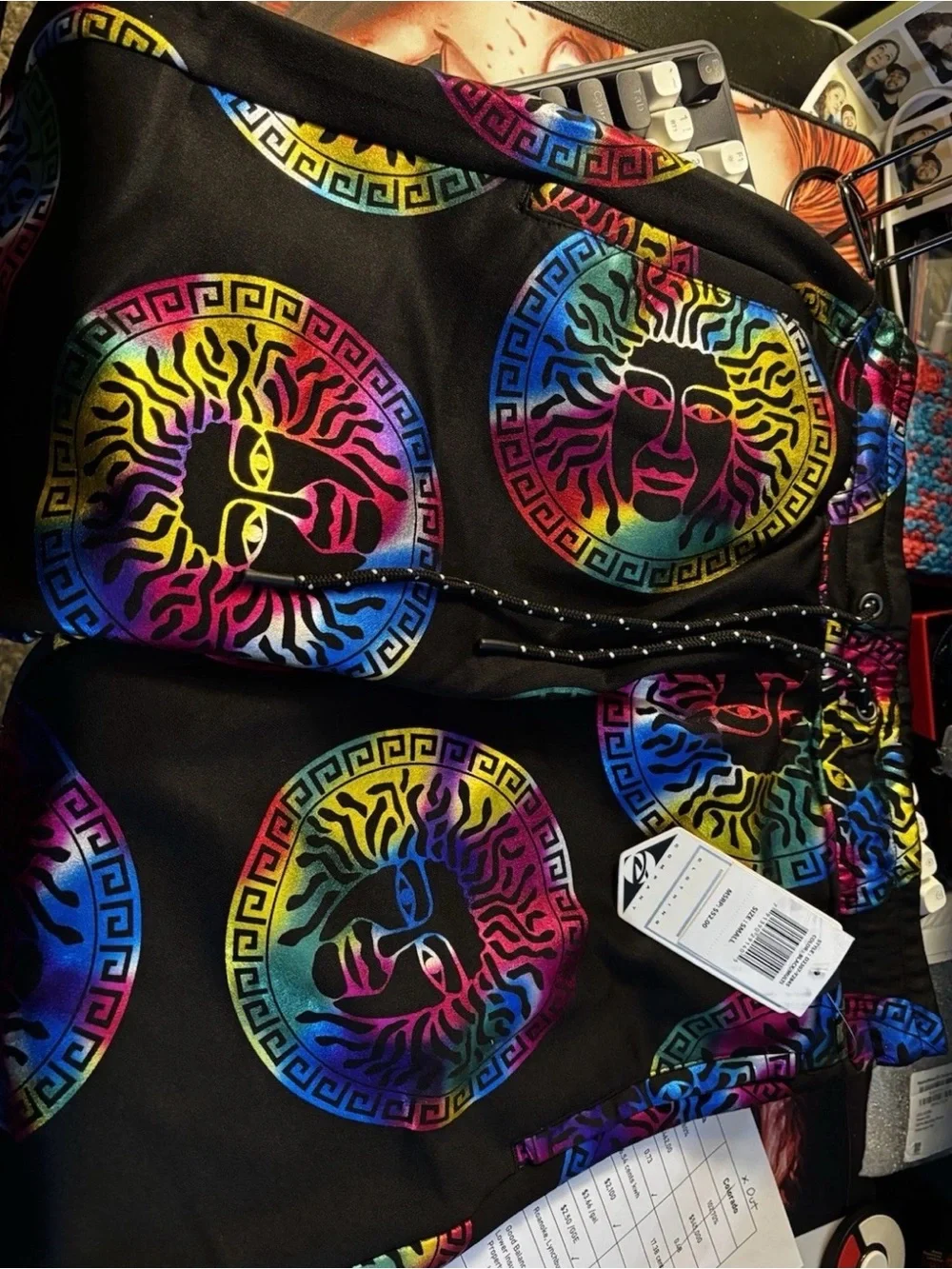 DRILL Men's Medusa Graphic Print Shorts Size Small - Multicolor